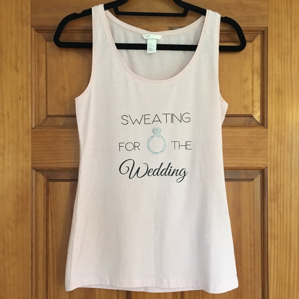 Sweating for the wedding tank top